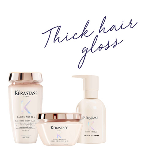 Kérastase Gloss Absolu Creme Anti-Frizz Bundle for Thick Hair