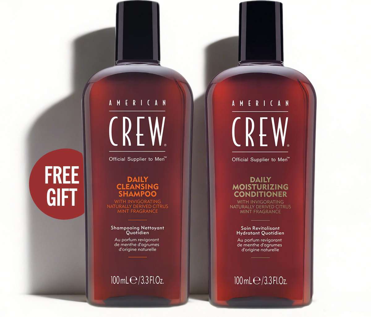 Free  American Crew gift (valued $27.90) with purchase.*