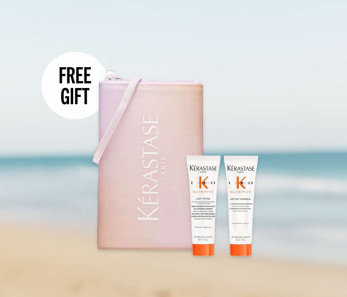 Kérastase Nutritive Summer Pouch & Minis (valued $45) gift with purchase.*