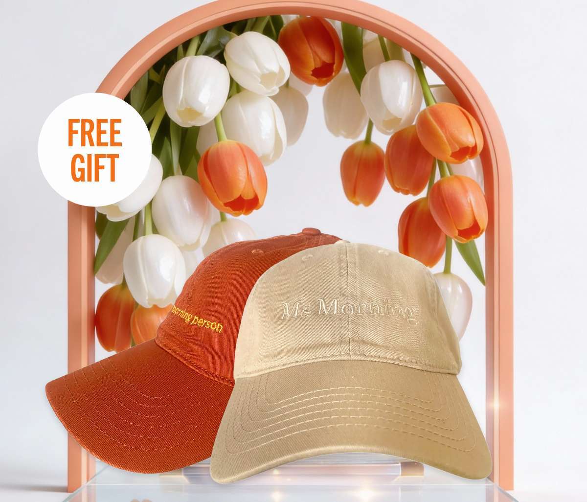 Ms Morning Hat (valued $33) gift with purchase.*