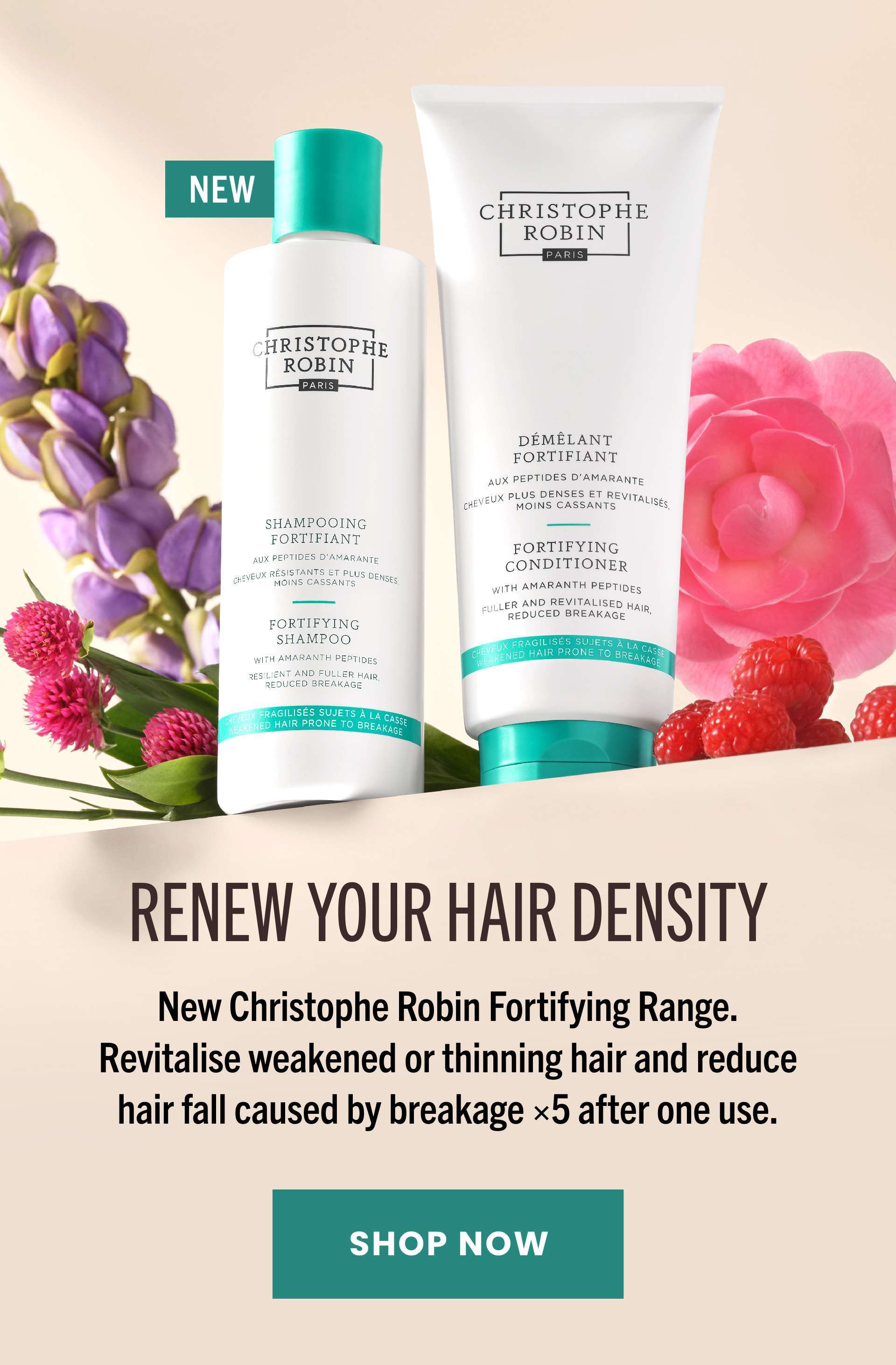 christophe robin fortifying shampoo and conditioner