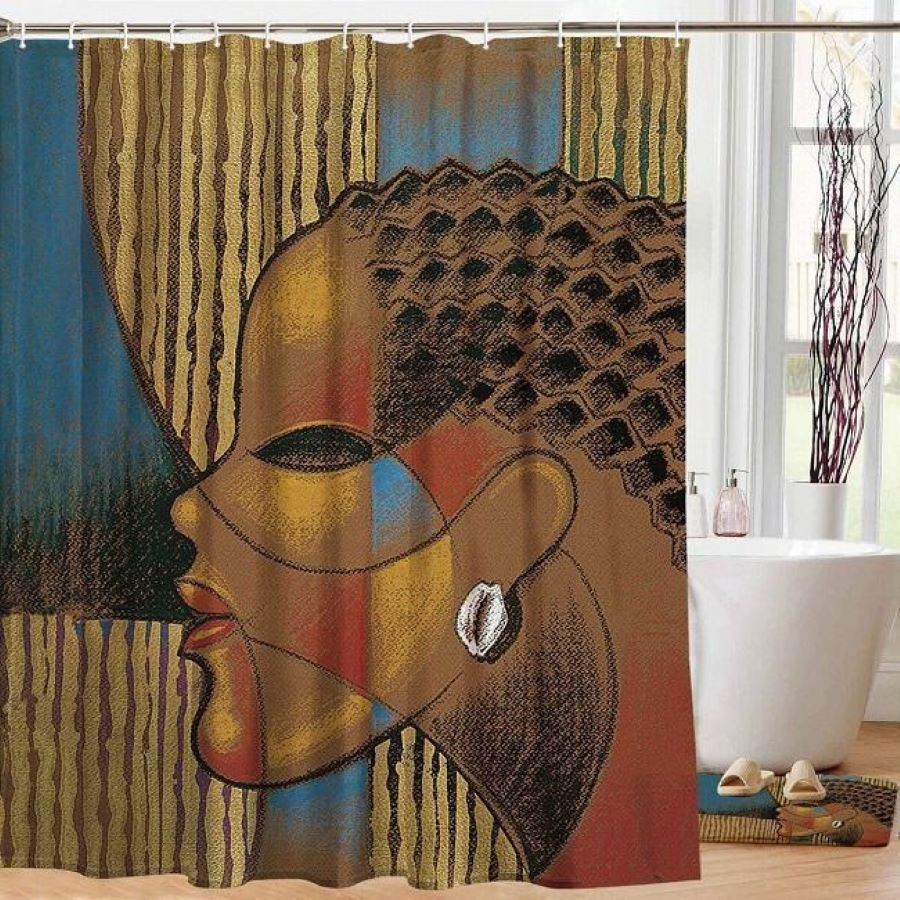 Designer Shower Curtain Composite Of A Woman By Larry Poncho