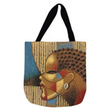 Woven Tote Bags- "Blessed To Live Without Stress" By Sylvia "Gbaby" Cohen