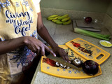 Shades of Color Cutting Board Set "Living My Blessed Life"