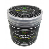 Mine Botanicals Activated Charcoal Body Scrub Infused with Shea Butter 12 oz & Aloe Vera