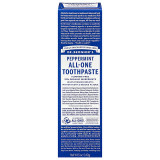 Dr. Bronner's -All-In Toothpaste Peppermint 1oz TRAVEL SIZE 