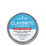 Zion Health - Claybrite Fluoride Free - Tooth Powder - Fresh Mint