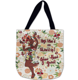 High Vibes" Woven Tote Bag - Kiwi McDowell