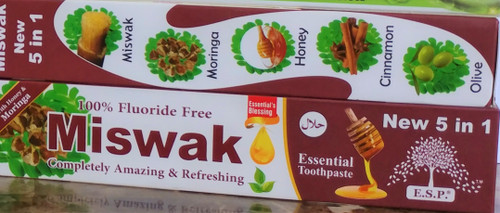 Miswak -"Essential Toothpaste New 5 in 1" 6.5 Oz Miswak -"Essential Toothpaste New 5 in 1" 6.5 Oz