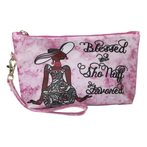 Cosmetic Pouches- "Blessed And Sho Nuff Favored" By Kiwi McDowell Cosmetic Pouches- "Blessed And Sho Nuff Favored" By Kiwi McDowell
