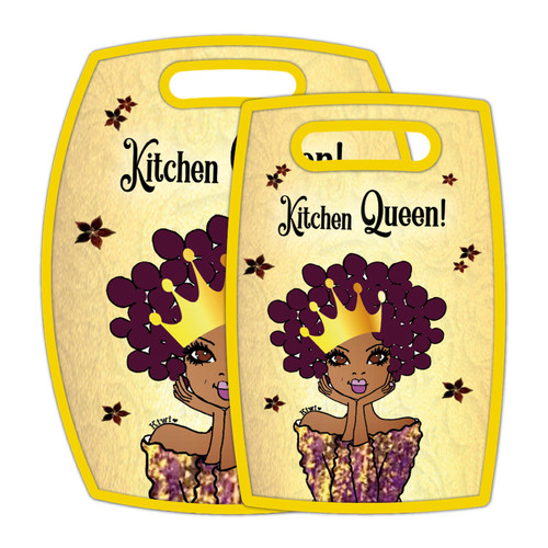 Cutting Board Set "Kitchen Queen" By Kiwi McDowell