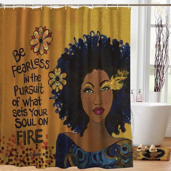 Designer Shower Curtain "Soul On Fire" By Sylvia "Gbaby" Cohen