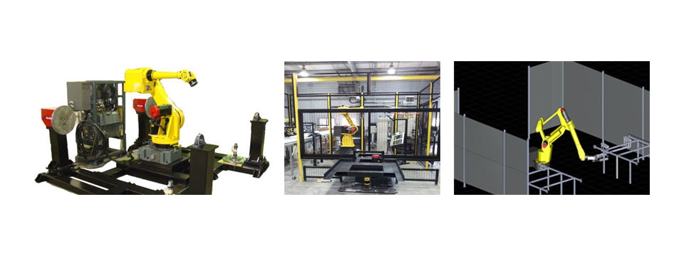 Custom Robotic Welding Cells, Custom Robotic Handling Cells, Robot Simulation Software