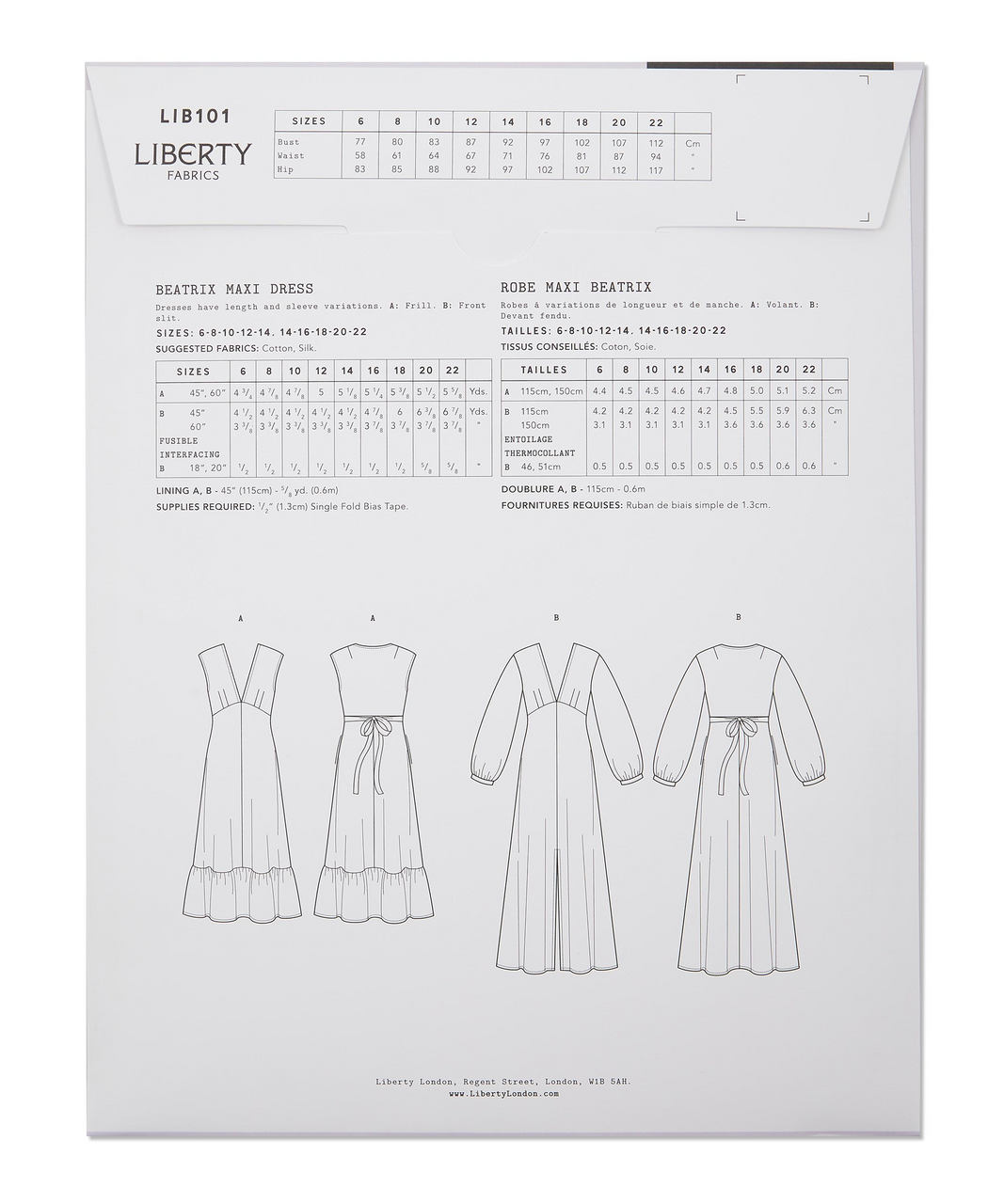 Sewing Patterns | Liberty | Fabric Godmother