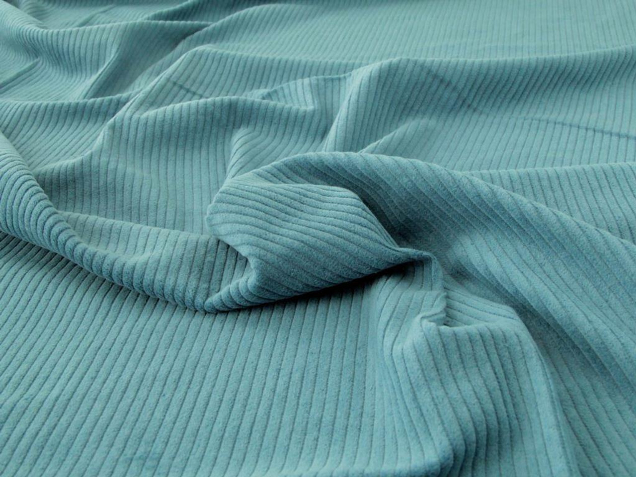 Dressmaking Fabric | 5 Wale Jumbo Cord - Denim Blue | Fabric Godmother