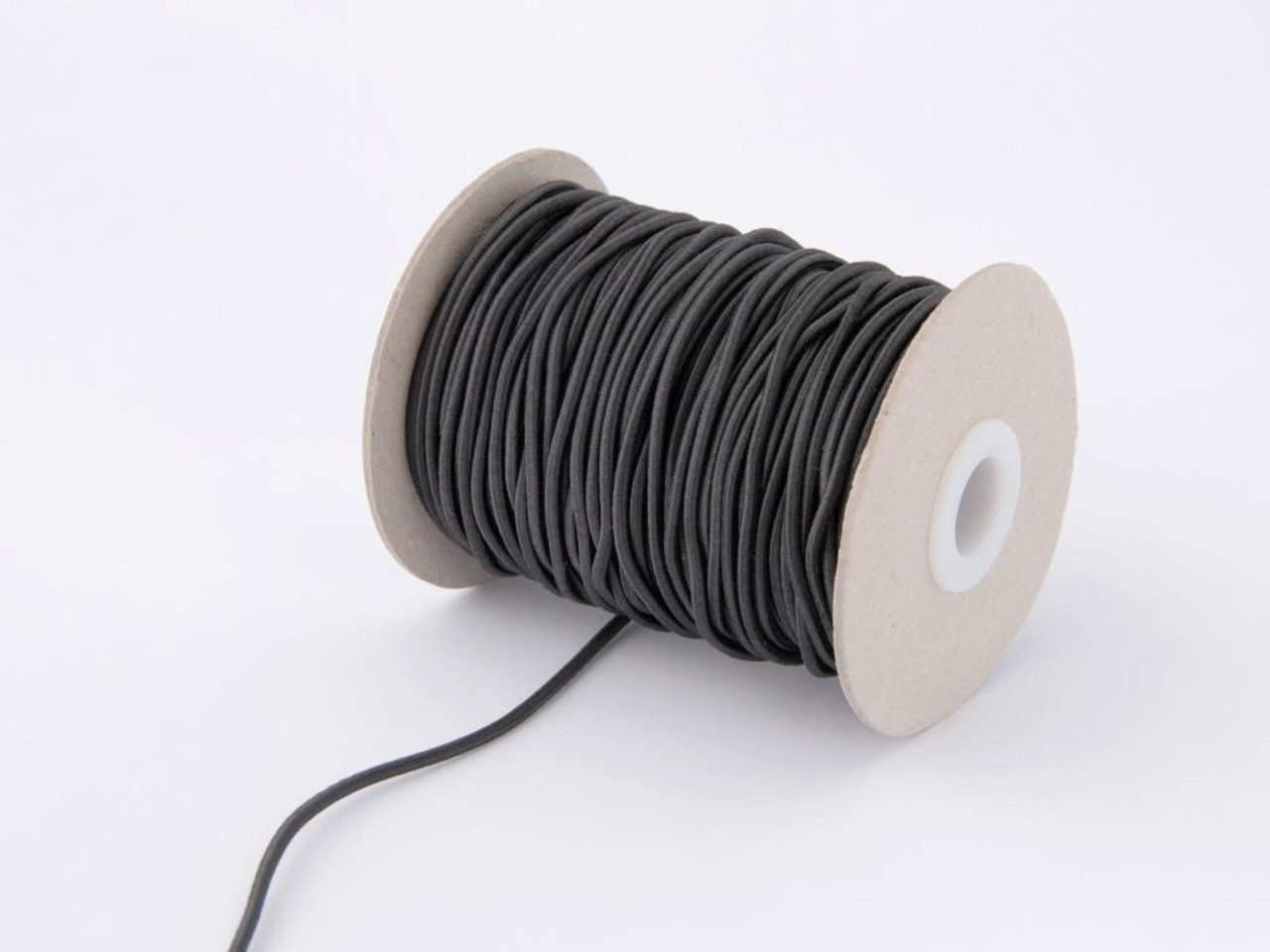 Eco - Friendly Black Elastic Cord 2mm , Stretchy Elastic Cord For Clothing