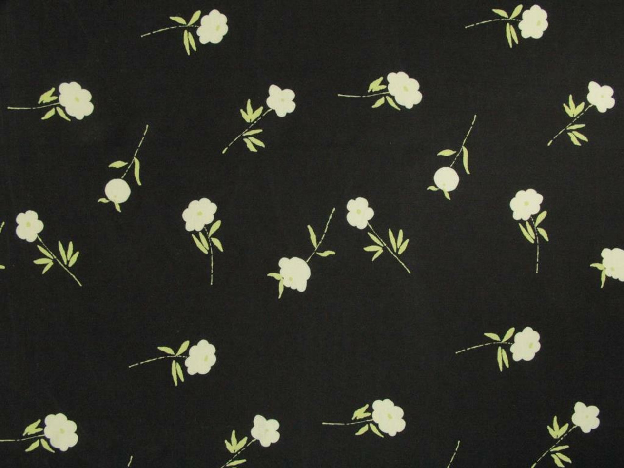 Black shop floral fabric