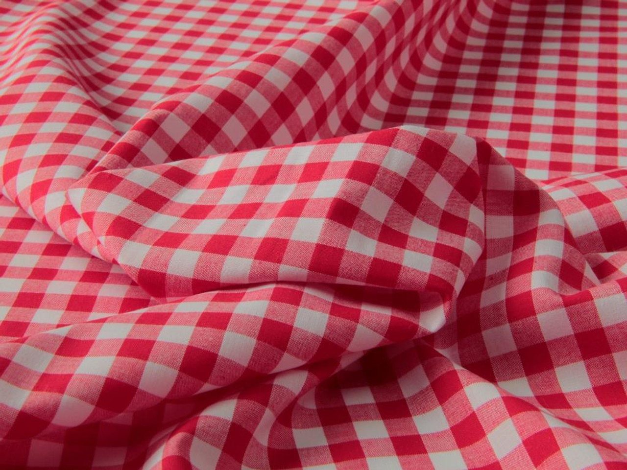 1 Yarn Dyed Cotton Gingham - hot pink - Sew Vintagely