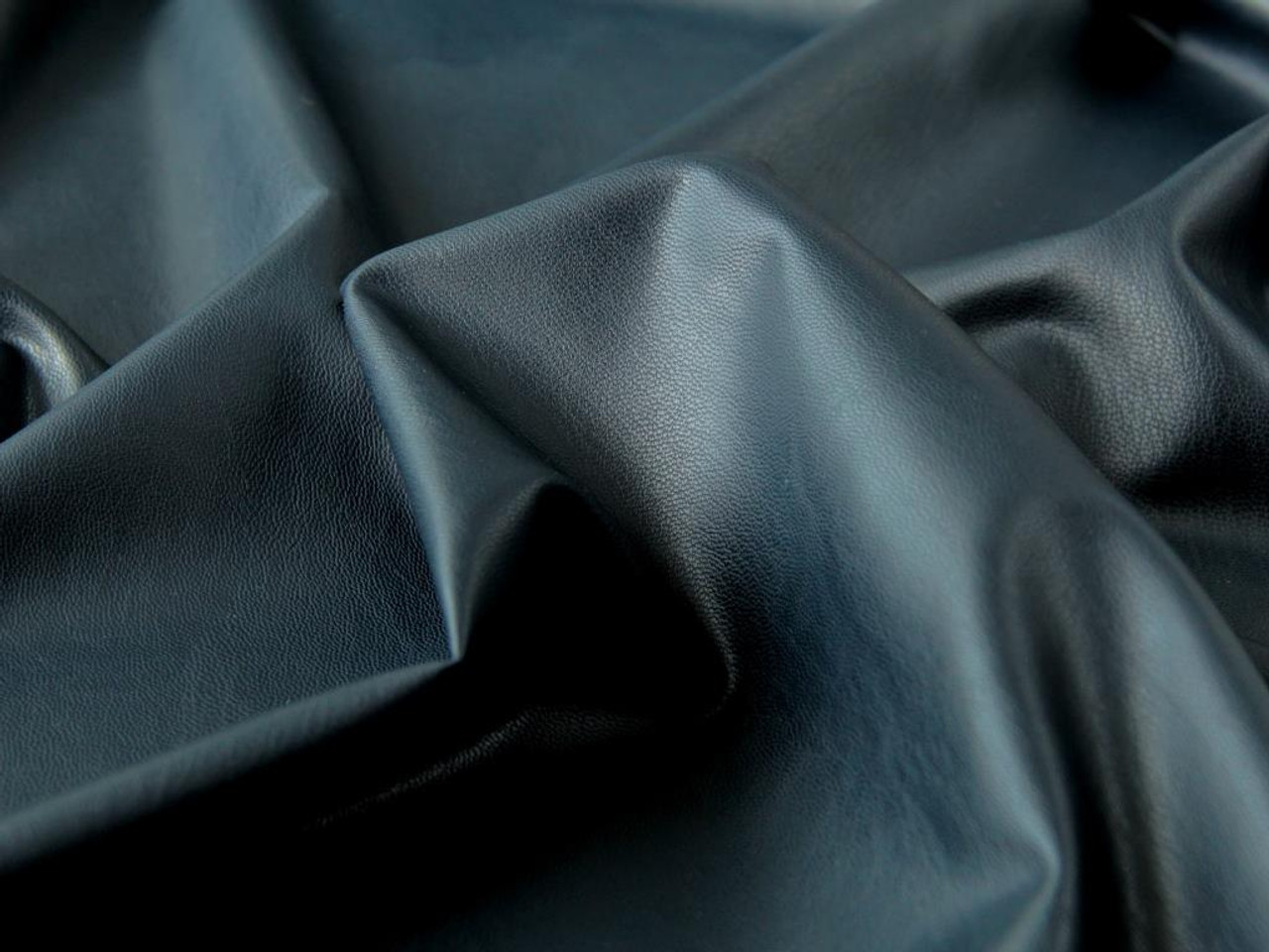 Dressmaking Fabric, Soft Stretch Vegan Leather - Navy