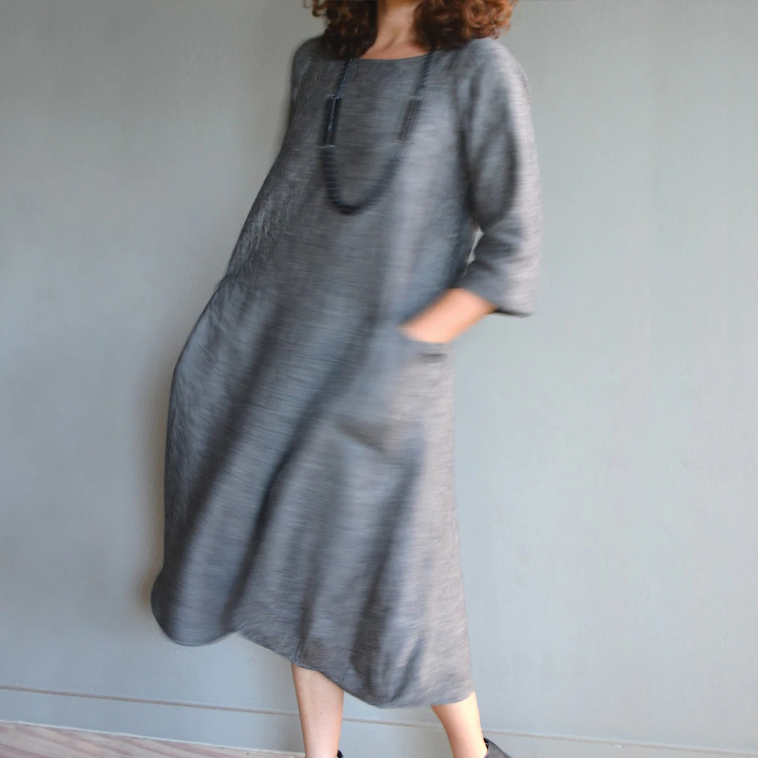 chinese dress ladies Milenda Dress Sewing Pattern, Tessuti – Clothkits