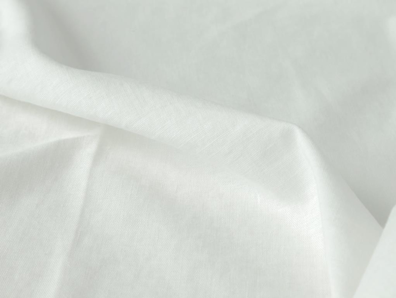 Dressmaking Fabric, Sorona Stretch Linen - White