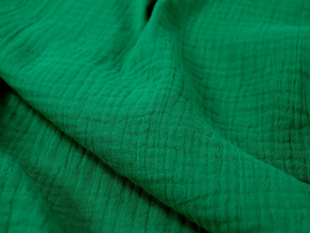 Double Gauze Fabric Dark Old Green - YES Fabrics