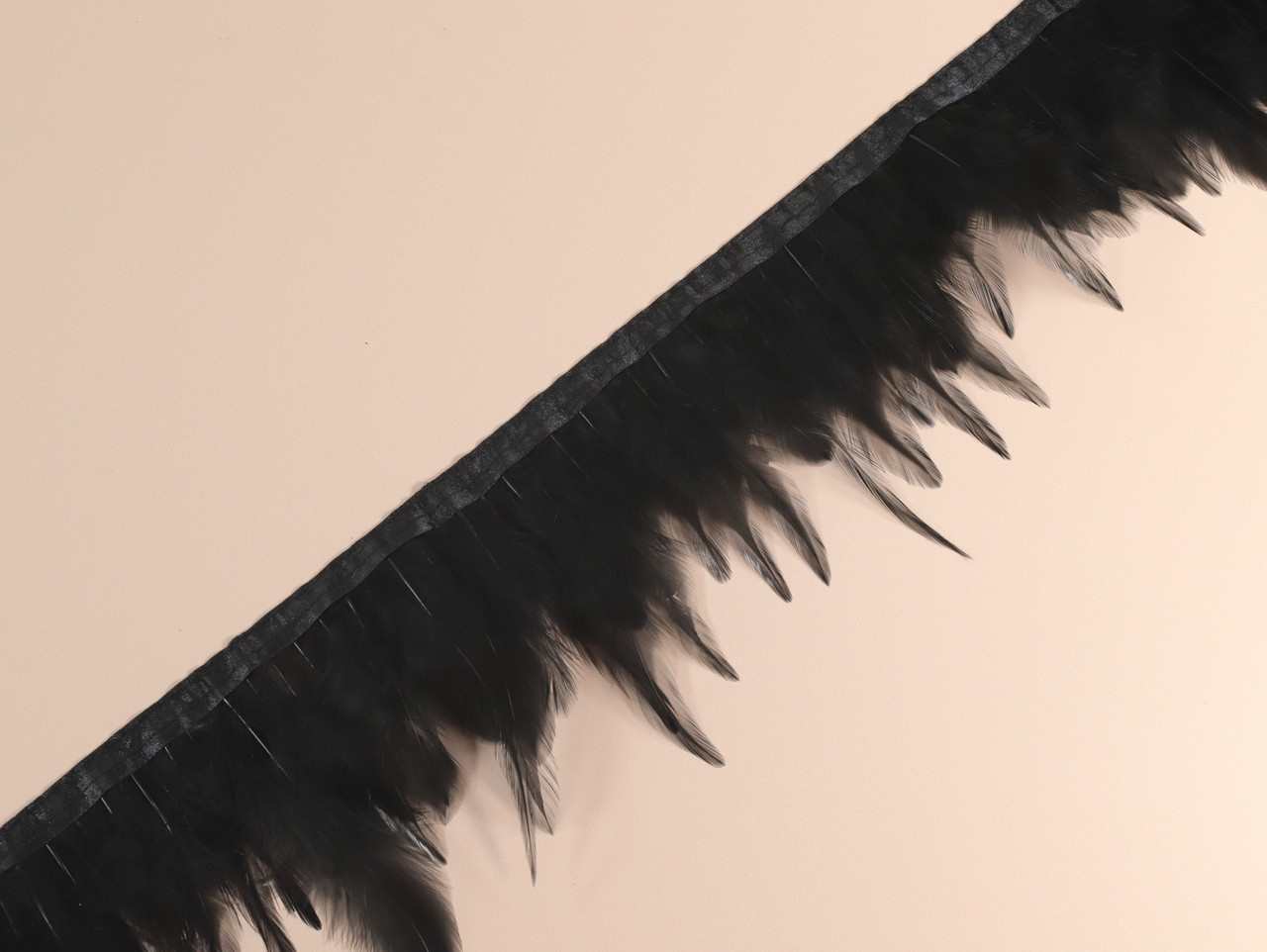 Feather Trim Top Black main image 1