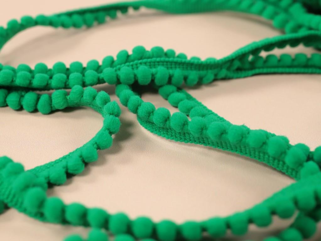 Nastro Con Pompon Viola Intenso 20 M - Frange Per Cucito Fai Da Te, Decorazione Artigianale, Per Abiti, Tende, Matrimoni, Progetti Creativi, Pom Pom Da 1 Cm