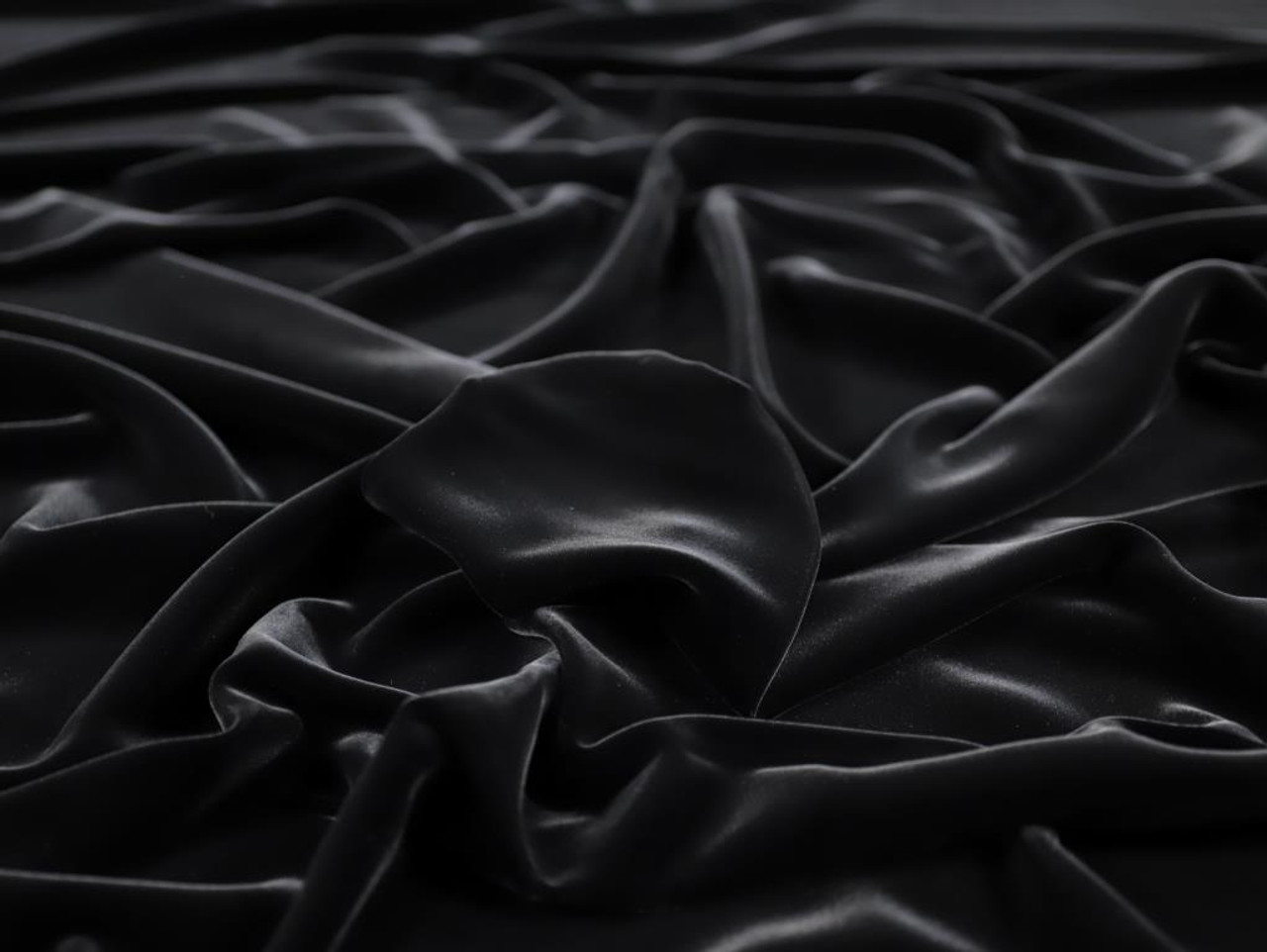 Dressmaking Fabric  Susanna Luxury Cupro & Viscose Velvet - Black