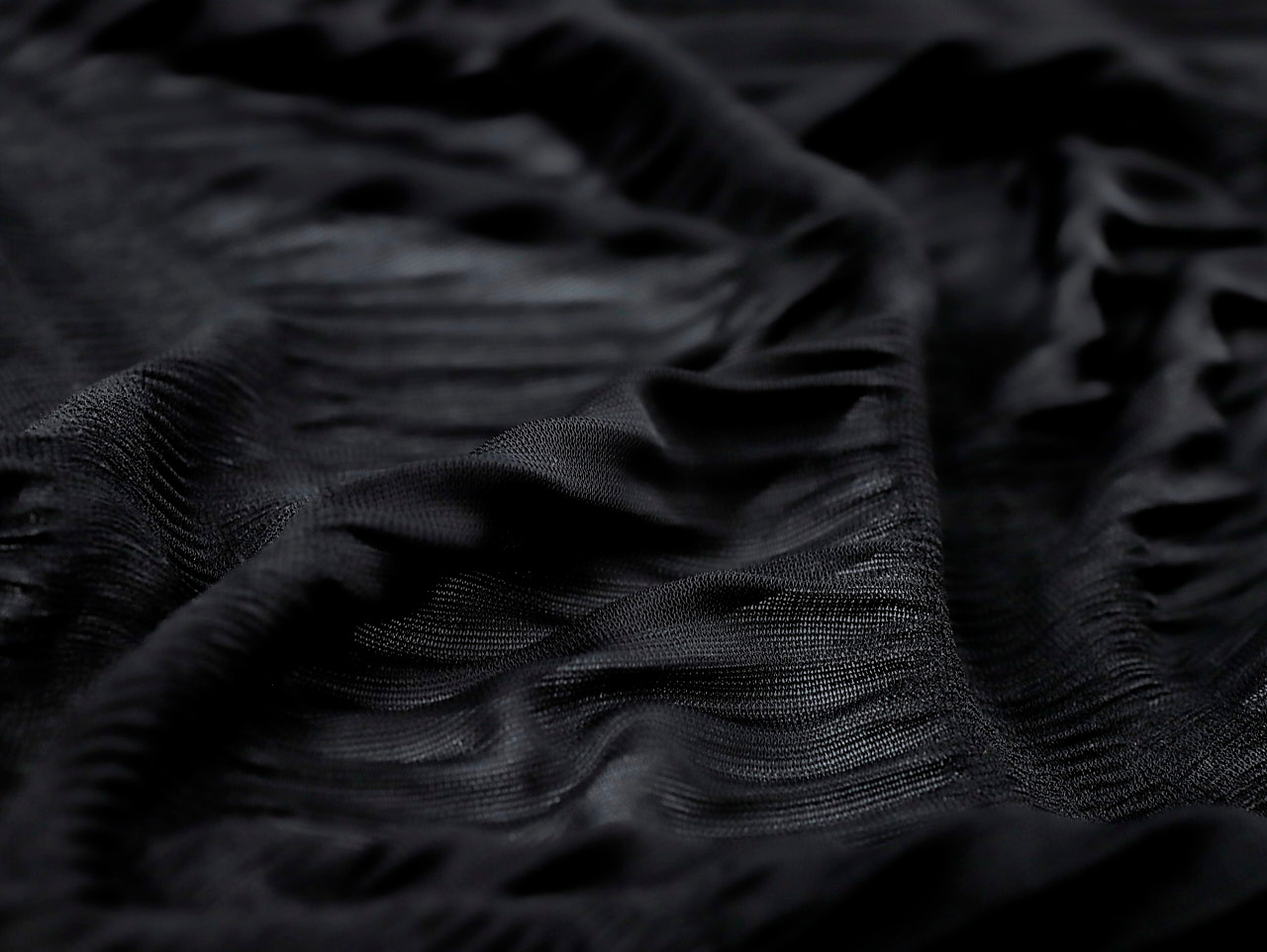Dressmaking Fabric | Black Stretch Chiffon | Fabric Godmother