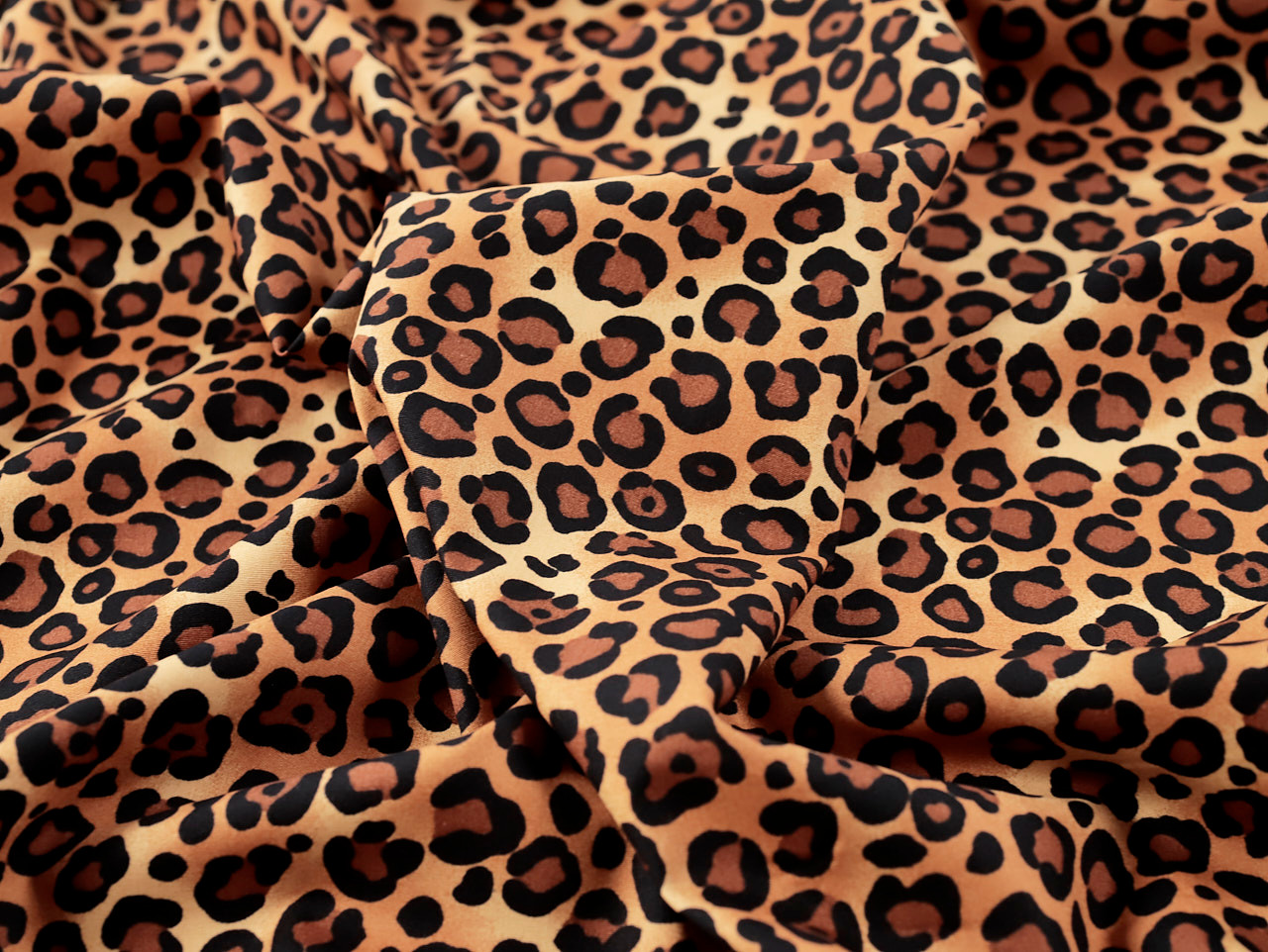 Dressmaking Fabric Savannah Leopard Cotton Poplin Natural