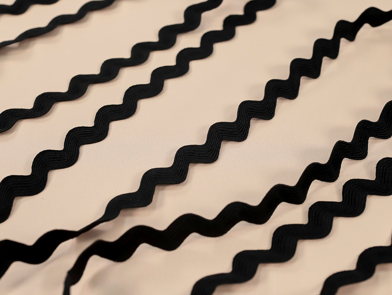 Dressmaking Trim | Ric Rac Braid - Black | Fabric Godmother