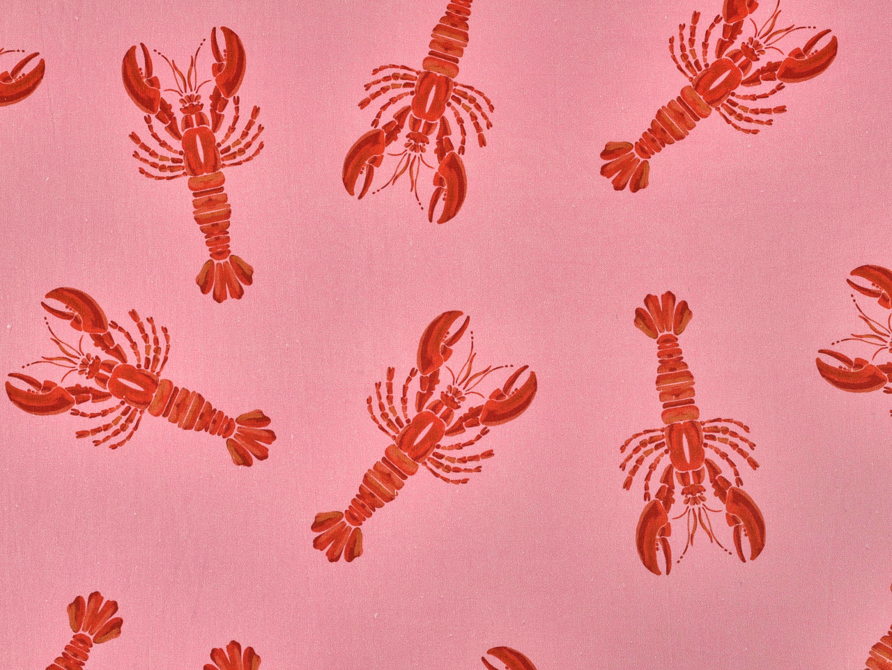 Dressmaking Fabric | Lobster Viscose & Linen - Pink | Fabric Godmother