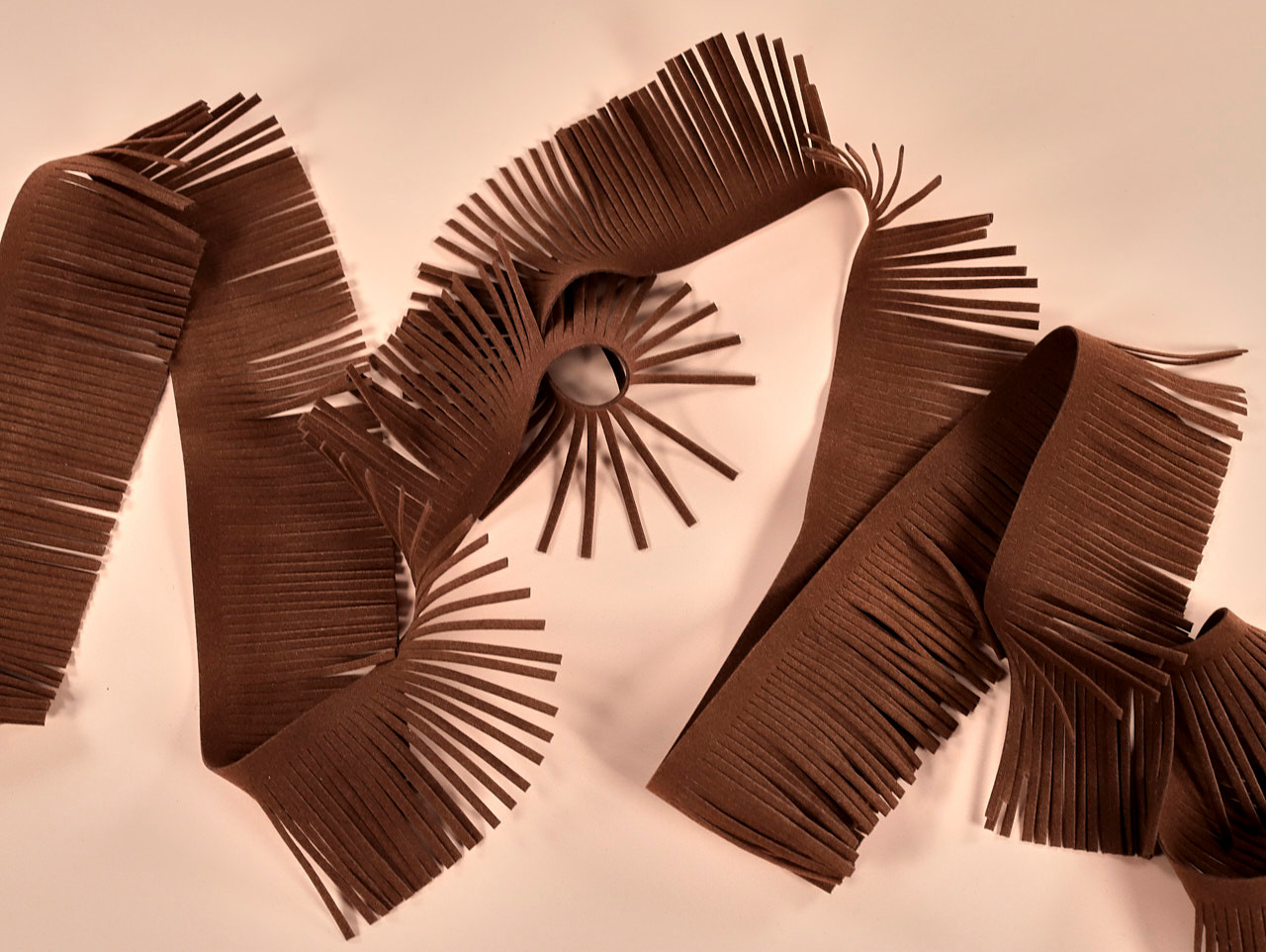 Mocha Brown Brush Fringe Trim By DecoPro - 1.25" Wide, Sold By The Yard (SKU 0150SB_D2)