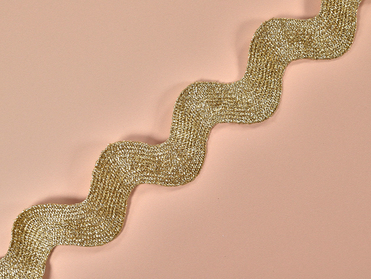 Dressmaking Trim | Metallic Ric Rac Braid - 25mm - Gold | Fabric Godmother