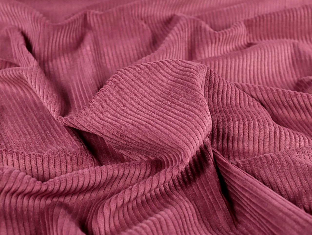 Dressmaking Fabric Wale Jumbo Cord Mauve Pink Fabric Godmother