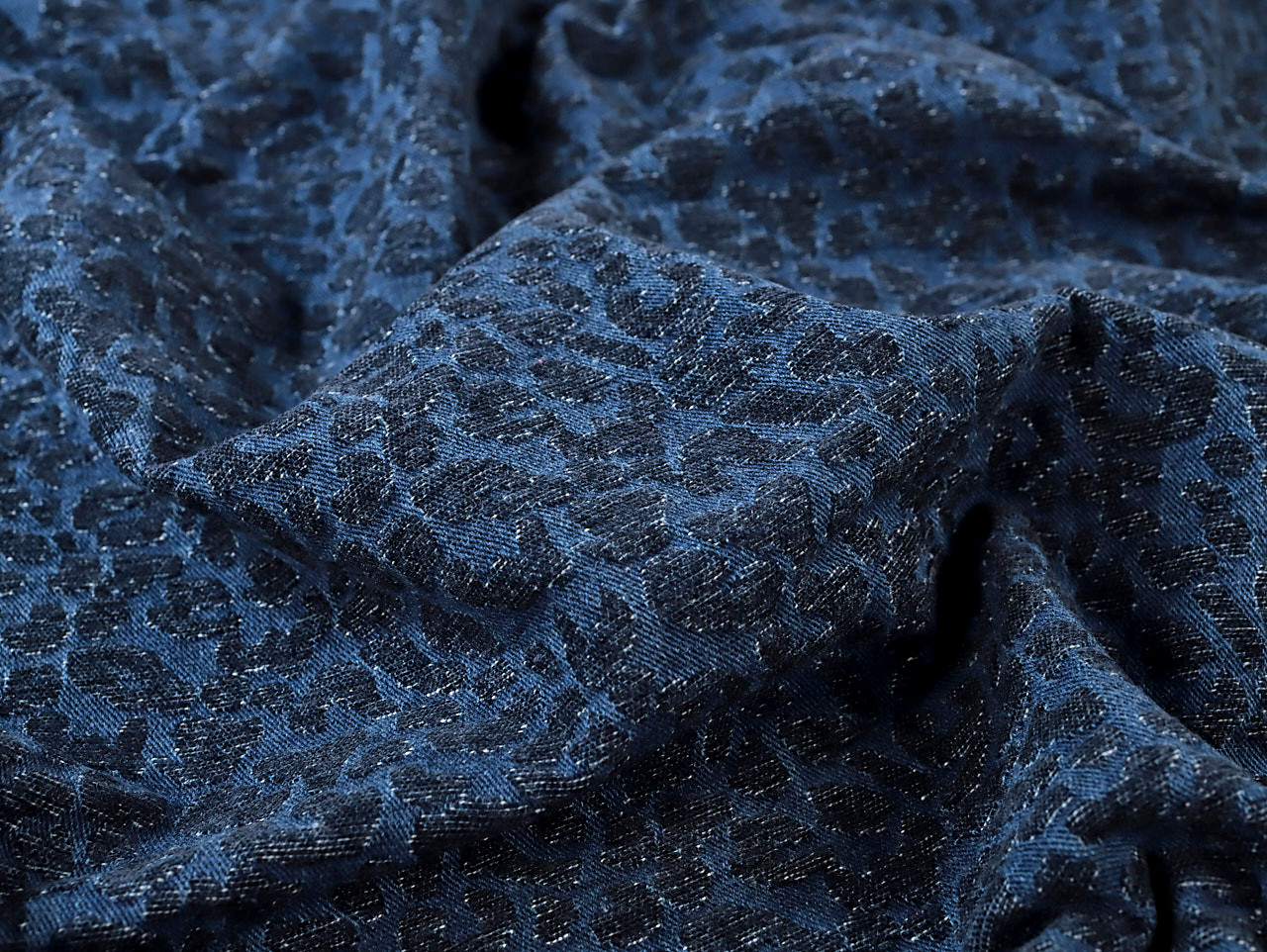 Dressmaking Fabric Chandler Animal Print Velvet Denim Jacquard