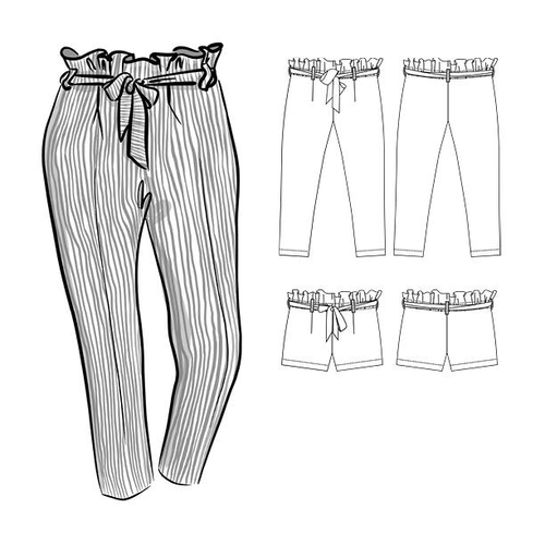 Piper Paperbag Waist Pants PDF Sewing Pattern Paperbag Pattern, Pants  Pattern, Pleat Shorts Pattern, Cute Sewing Pattern, Shorts PDF -  Canada