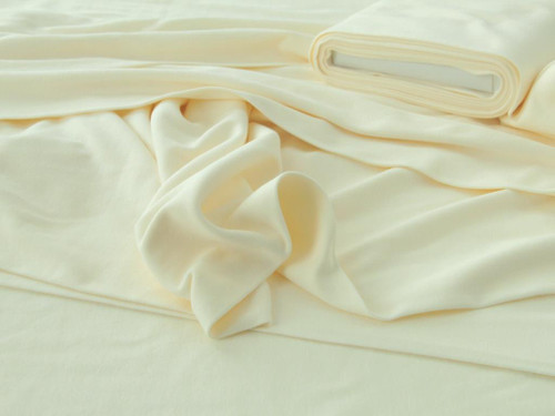 Dressmaking Fabric | Cotton Ribbing - Cream | Fabric Godmother