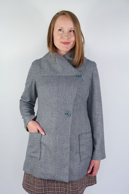 Inserting Buttonholes & Attaching Buttons (or other closures) - The Willa  Wrap Coat Sew Along