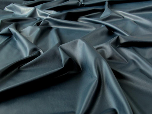 Dressmaking Fabric, Soft Stretch Vegan Leather - Navy