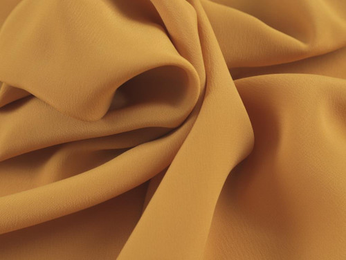 Dressmaking Fabric | Alicia Silk and Acetate Crepe - Mustard | Fabric Godmother 