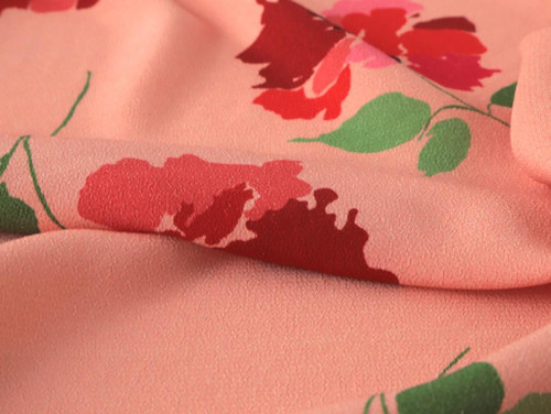 Dressmaking Fabric | Pinkie Floral Viscose Crepe - Pink | Fabric Godmother