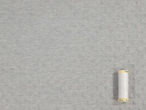 Dressmaking Fabric  Cotton Ribbing - Light Grey Marl Fabric Godmother
