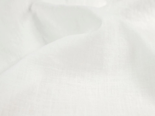 Dressmaking Fabric | Washed 100%  Linen - White | Fabric Godmother
