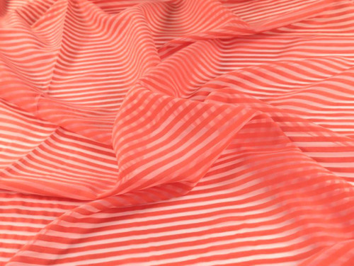 Dressmaking Fabric  Thalia Metallic Stripe Dobby Cotton - Off