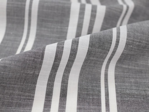 Dressmaking Fabric  Thalia Metallic Stripe Dobby Cotton - Off