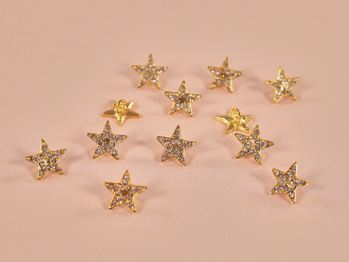 Gold Diamanté Star Button | Fabric Godmother Gold Diamanté Star Button | Fabric Godmother