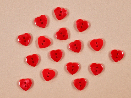 Haberdashery | Sweet Heart Button - 13mm - Red | Fabric Godmother Haberdashery | Sweet Heart Button - 13mm - Red | Fabric Godmother