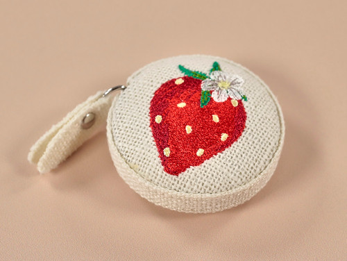 Haberdashery | Strawberry Embroidered Tape Measure | Fabric Godmother Haberdashery | Strawberry Embroidered Tape Measure | Fabric Godmother